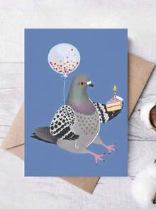 Charming Birthday Card With Pigeons & Balloon - Perfect Gift For Friends And Family, Stationery And Gift Packaging Supplies Back To School - 5*7inch - View 8