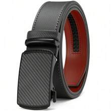 1PC DOOPAI Men's Automatic Buckle Genuine Leather Cowhide Belt,Business Letter Buckle Belt,With Gift Box,Valentine's Day Gift Max 44" Waist Adjustable/135cm - A - View 9