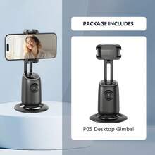 TOKQI 自动360°追踪云台稳定器，便携式集成智能人脸追踪手机支架，带可调光补光灯和三脚架，支持人像和风景摄影，兼容和安卓手机，适用于暑假、旅行、补光、户外活动、直播等场景。 - 彩色 - 查看 14