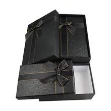 3 Stücke rechteckige Geschenkboxen-Set mit Schleifenband, elegante dekorative Boxen für Weihnachten, Hochzeiten und Geburtstage
