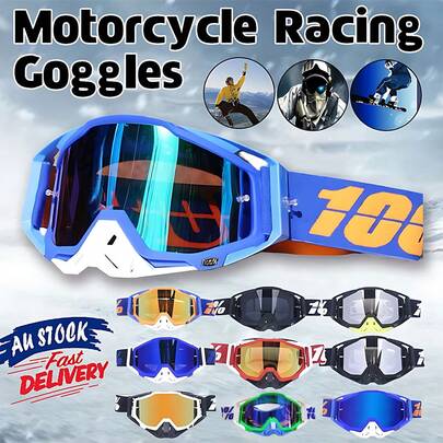 Aimall Motorcycle Racing Goggles Motocross MX MTB ATV UTV Dirt Bike Off-Road Eyewear AU
