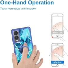 - Funda para Cricket Outlast 5G compatible con ATT AT Motivate Pro 5G funda para telfono 2024 PC dura+ silicona suave soporte de anillo luz reflectante colorida IMDL - LS - IMDL-LS + Icono de Cricket 6/ATT Verge - Ver 7