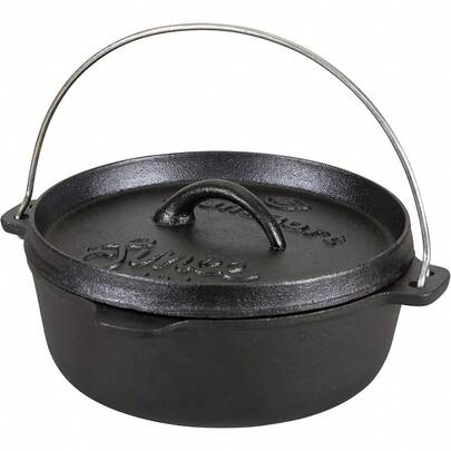 1601920 PreSeasoned Cast Iron Dutch Oven 2 Qt Without Legs