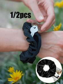 2 in 1 Fascia per capelli in velluto con tasca nascosta, accessorio per capelli multifunzionale per riporre contanti e piccoli oggetti, fascia elastica con cerniera e scomparto segreto per chiavi, regalo di Natale, regalo di Capodanno - Multicolore - Visualizzare 8