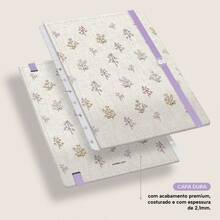Front And Back Cover Iscool For Disc-Bound Notebook, Floral Stitching. - tử đinh hương - Xem 5