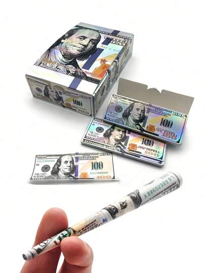 1/3 Livreto 1 Caixa 110mm Papel de Cigarro Extra Grande, Formato de Dólar Americano, 24 Papéis de Cigarro por Livreto, Papel de Cigarro, Acessórios para Fumar, Papel de Cigarro, Papel de Polpa de Madeira, Queima Suave, Papel de Cigarro Não Branqueado Artigos para Festa de Natal, Presentes de Dia dos Namorados, Presentes de Ano Novo, Material de Volta às Aulas