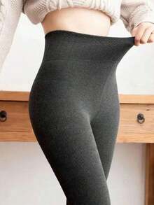1pc 200g Women's Warm Grey Long Tights, Cold Resistant Tights For Business And Work, With Thick Fleece Pantyhose (Suitable For 5 ° --5 ° C), Cozy SALK - 灰色 - 查看 7