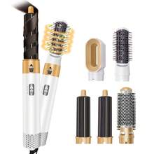 Multifunctional Upgraded 5-In-1 Hair Dryer Set, Including 60000RPM Negative Ion Hair Care Hair Dryer, Left And Right Automatic Rotating Curling Iron, Large Round Comb, Straight Hair Comb All-In-One Accessory Head Set, Convenient Home Set Valentine's Day Holiday Gift - UK Plug(220-240V) - View 12