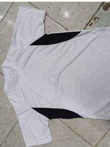 Men's Plain Dry Fit Shirt Contrast Colors - Casual - Training - Gym - Sports - Exercises - Running-Party - 白色 - 查看 7