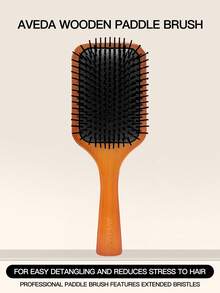 Aveda Wooden Air Bubble Brush For Scalp Massage, Anti-Tangle, Anti-Static, Large Air Cushion Br - Mocha Brown - View 6