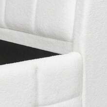 MERAX King Size Upholstered Platform Bed, White - 白色-1 - 查看 11