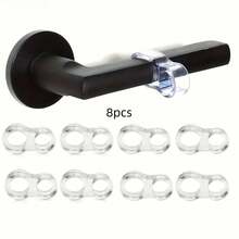 8-Pack Transparent PVC Door Stopper - 8-Shaped Rubber Bumper Guards For Door Handles, Anti-Collision Door Protectors Insulation,Galentines,Puppy,Carnival,Party Decorations - Clear - View 7