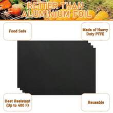 4 Pcs Customizable Drip Tray Liner Compatible With Traeger Pro 575 Pro 22 Pro 780 And Traeger Tailgater Drip Tray Reusable Grill Drip Pan Liner For Traeger Drip Tray Liner For Catching Grease - Black - View 5