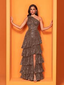 Women's Corset Fishbone Handmade 3D Flower Embroidered Sequin Slanted Shoulder Slit A Line Sexy Dress Adjustable Back Strap Suitable For Different Body ,Elegant Luxurious Long Dress For Women, Making Women Younger And More Charming, Suitable For Various Parties, Graduations, Weddings, Events And Various Banquets Dancing Parties, Formal Ball Gown Party Dress, Wedding Guest Dress ,Evening Dress(Deluxe Edition)