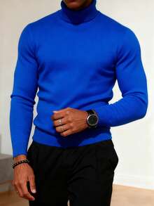 GRDR Autumn/Winter New High Neck Pullover Sweater, Casual Thin Knit Top For Daily Wear