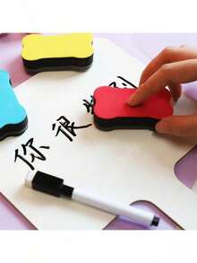 4/8pcs Color Erasable Whiteboard Pen Creative Painting Graffiti With Brush Erasable Note Number Pen Leave No Trace Can Be Reusable Suitable For School Teachers Marking, Office, Home Bedroom Door Marking (Comes With Board Wiper) - Multicolor - View 3