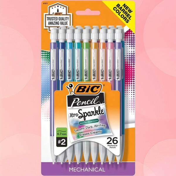 #2 Mechanical Pencils With Xtra Sparkleperfect For Daily Use. The Lead Advances Quickly And Easily With A Quick Click, Does Not Smudge, And Erases Cleanly, 8pacs