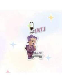 Llavero MBTI, Llavero acrílico personalizado MBTI 16, Accesorio colgante para mochila, Regalo de personaje de dibujos animados, Llavero lindo, Regalo para ella, Regalo para él, Regalo personalizado, Regalo divertido, Regalo para papá, Regalo para novio, Colgante de teléfono - Multicolor - Ver 12