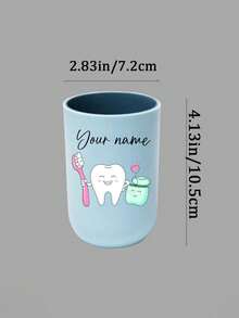 Customizable Name Toothbrush Cup - Personalized Bathroom Cup With Cute Toothbrush Design,Non-Food Contact PP Material, Multi-Color Options - Ideal For Home, Travel, Or Gifts - Unisex For Men & Women, Toothbrush Holder, Travel Essentials, Playful Design, Highquality Plastic, Home Essentials, Fun Accessories,Travel Mug, Home Users - Multicolor - View 7