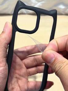 Premium Cute Cat Ear Black Phone Case Compatible With IPhone 17 Pro Max/17 Pro/17 Air/17/16 Pro Max/16/16 Pro/16 Plus/15/15 Pro Max/15 Pro/15 Plus/11/12/13/14 Pro Max/11 Pro/11 Pro Max/12 Pro/12 Pro Max/13 Pro/13 Pro Max/14 Pro/14 Pro Max/14 Plus, Hard Shell Acrylic Material, Reinforced And Thickened - Black - Hardened and Thickened Upgraded Version - View 10