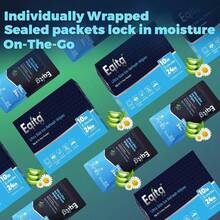 15-Pack Extra-Large Mint Body Cleansing Wipes For Adults – Individually Wrapped Rinse-Free Shower Towelettes 10″*24″| Alcohol-Free, Aloe, Chamomile & Vitamin E | Gym,Travel & Camping Essentials - trắng - Xem 8
