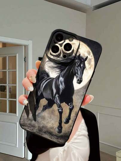 Carcasa de telefon TPU Angel Eye cu design Horse House este o alegere ideală pentru bărbații și femeile preocupate de modă, potrivită pentru seria 17/16/15 Pro MXA/Redmi Note/Galaxy/Vivo/OPPO.