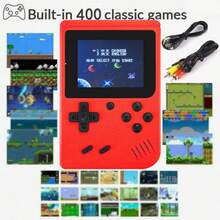 YiYi 1 szt. Macaron Mini 400-w-1 Konsola do gier 1020 mAh Bateria Przenośna Retro Klasyczna Gra Przenośna Kolorowa Konsola do Gier Retro Maszyna Do Gier (1 Gracz/2 Graczy)