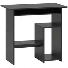 HOMCOM 80 X 45 X 75 Black Computer Desk, Writing Desk With Open Compartments And Shelves, Office Desk, Children's Desk, PC Desk For Office, Study Room | Aosom On The Site