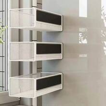 Magnetic Spice Rack, Refrigerator Grid Storage Rack, Wall-Mounted Refrigerator Storage Rack, Suitable For Kitchen And Living Room Condiment Storage - Multicolor - View 6