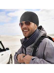 American Flag Fleece Watch Caps, Multi-Seasonal Men Military Tactical Beanie, Winter Warm Cap