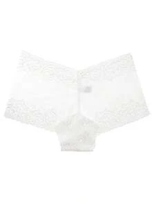 6 piezas Ropa interior de mujer sin costuras y sexy de encaje, calzones de cintura baja transpirables - Multicolor - Ver 6