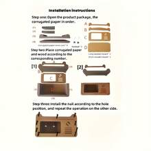 Single-Story Cat Scratching House TV Model - Indoor Cat Play & Rest Area, Easy To Assemble - màu nâu - Xem 4