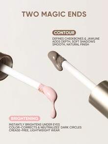 JUDYDOLL LIQUID CONTOUR & UNDER EYE BRIGHTENING DUO, Hydrating Highlighter & Brightening Concealer, Easy To Use For Makeup Beginners And Daily Commute, Gives Natural Flawless Look - #03 NHẸ NHÀNG VỚI TÔNG MÁT MẺ - Xem 7
