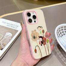 Super Cute Y-Yoshitomo Nara Phone Case, Compatible With  17, 16E, 16, 15, 14, 13, 12, 11 Pro Max, Air, XR, XS, X, 7, And 8 Plus Models, Made Of Soft TPU Matte Double Layer Back Cover. 17 Case Scover De  17 Pro Max - Trộn màu - Xem 6