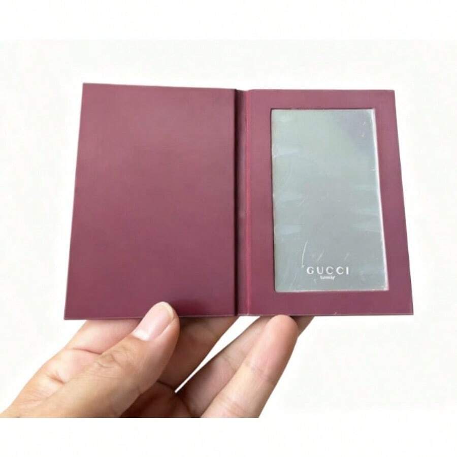 Gucci Pocket Mirror Flip-Top Magnetic Portable Makeup Mirror, Exquisite And Portable Small Beauty Mirror, Texture Touch-Up Mirror, Mini For Gift - Red - View 1