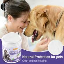 Toallitas para Mascotas, 130 pcs Toallitas Quitamanchas para Perro y Gato, Limpia de Forma Segura, sin crueldad, sin parabenos, Suaves para Ojos, Orejas - 1 - Ver 7
