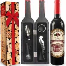 Conjunto de abridor de garrafas Wine Enthusiast - Presente criativo de Natal - Conjunto de vinho com abridor de garrafas e utensílios - Kit grande abridor de garrafas de vinho - Abridor de rolhas de vinho - Presente de Natal - Presente de aniversário