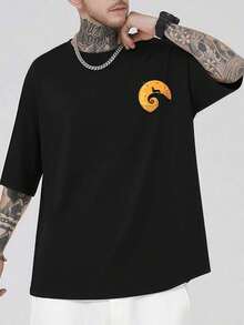 Perro salchicha Halloween Murciélagos Luna Oto?o, Tejido de calidad, Corte holgado, Transpirable, Casual, Estampado llamativo, Impresión a doble cara - Negro - Ver 2