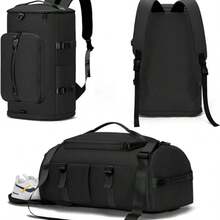Men's Waterproof Travel Backpack 42L Large Capacity Laptop Bag Multifunctional Gym Duffel Backpack For Outdoor, School, And Business(Black) - Black - View 6