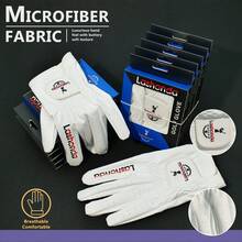 1pc Lashonda Golf Glove, Left Hand, Super Durable Material, Soft And Comfortable Feel - White - View 3