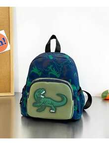 Campus Dinosaur Backpack For Men, Casual Canvas Camo Back To School Backpack, Stylish & Cool, Lightweight Student Book Bag - Multicolor - View 6