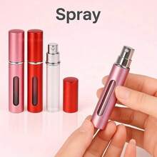 10pcs Refillable Perfume Bottles With Leak-Proof Fine Mist Sprayer - PVC-Free Travel-Size (0.17oz/5ml), Red/Pink/Clear, Metal Caps - For Perfume, Essential Oils, Lotions - Ideal For Travel, Home, Or Gifts - Perfume Bottle Travel Essentials Storage Containers - 多色混合 - 查看 4