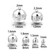 20-200pcs/Pack CCB Round Faceted Disco Ball Beads, Multi-Size, Fashion Classic Casual Gold & Silver Jewelry Making DIY Beads, Spacer Beads For Bracelets, Necklaces, Crafts, Decorations, Pendants, Wholesale Beads - Faceted Round Beads - View 5