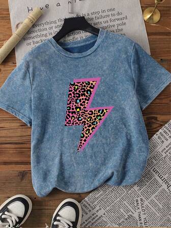 Women's New Round Neck Short Sleeved Plus Size Summer, Casual Style Containing Cotton Printed Plus SizeIncluding Cotton Round Neck T-Shirt, Sweet And Gentle Temperament, Slim And Comfortable Summer Tops, Suitable For Daily Casual Wear, Graphic Tees Women