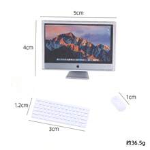 Conjunto de Mini Brinquedos Realistas de Metal com 3 Peças: Telefone, Tablet, Laptop, Decoração de Cena em Miniatura (Ligeira Variação na Cor do Item, o Produto Real Será Enviado) - Multicolorido - Visão 20