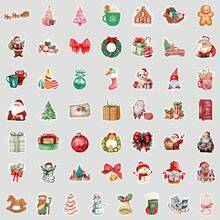 100 Stück Weihnachts-Aufkleber, Fröhliche Weihnachts-Aufkleber, süße Aufkleber, Weihnachtsgeschenk-Aufkleber, wasserfeste Vinyl-Aufkleber für Laptop, Handy, Auto, Skateboard, Wasserflaschen, Scrapbooking, Computer, Journaling