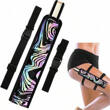 Summer Rave Fan Holster Rave Fan Holder Folding Hand Pouch Foldable Sleeves With Waist Belt Thigh Party - Vortex Style - View 2