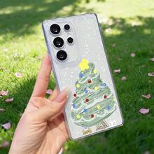 Una funda para teléfono con temática de árbol de Navidad compatible con Samsung Galaxy S22, S23, S24, S25 Plus, Ultra, EDGE y FE.Adopta una cubierta trasera mate que es a prueba de polvo y golpes, proporcionando protección contra caídas. - Colores mixtos - Ver 7