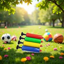 1pcs Random Color Pump Inflator, Ball Pump, Sports Ball Pump, Hand Pump, Portable Pump, Inflator Kit Soccer, Handheld Ball Inflator Pump, Basketball Volleyball, Soccer Ccessories - Multicolor - View 5
