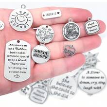 350Pcs Motivational Keychain Accessories With Inspirational Word Charms Tassels Keyring Chain For Keychain Making Supplies - As Pic - View 5